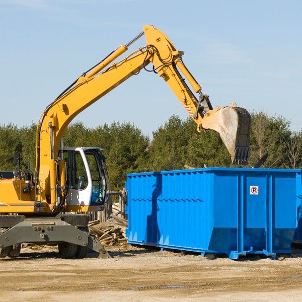 what are the rental fees for a residential dumpster in Claymont